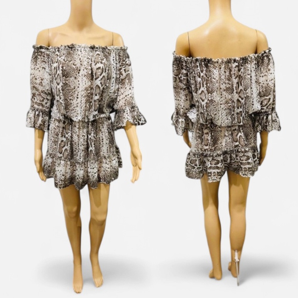 Pop Saint Bath off shoulder cover up mini O/S